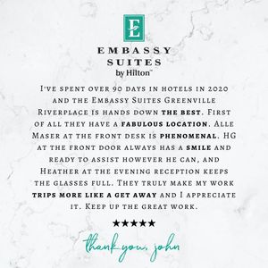 Image post by @embassysuitesgvilledt on Instagram