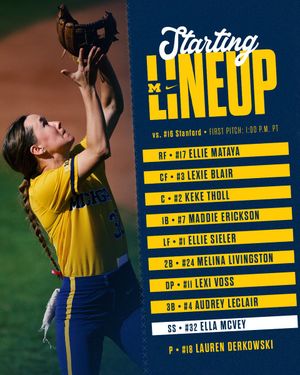 Image post by @umichsoftball on Twitter