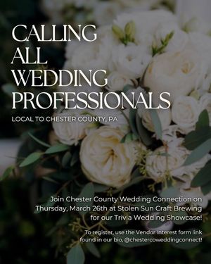 Image post by @ChesterCoWeddingCo on Facebook