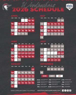 Image post by @fayettevillewoodpeckers on Instagram