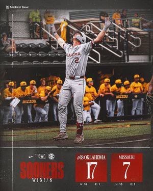 Image post by @OklahomaBaseball on Facebook