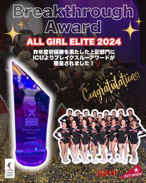 Image post by @cheer_japan on Instagram
