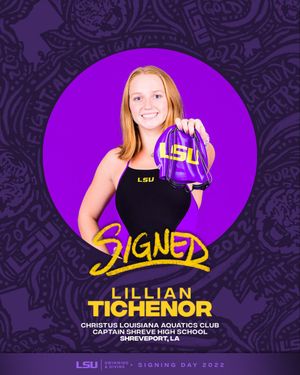 Image post by @LSUSwimDive on Twitter