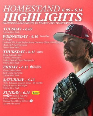 Image post by @ChattanoogaLookouts on Facebook