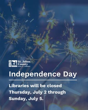 Image post by @stjohnscountylibrary on Instagram