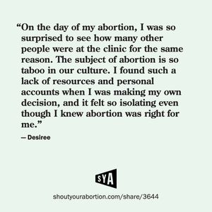 Image post by @shoutyourabortion on Instagram