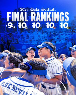 Image post by @DukeSOFTBALL on Twitter