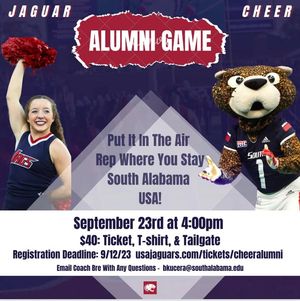 Image post by @southalabama.cheerleading on Facebook