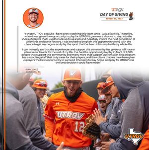 Image post by @UTRGVAthletics on Facebook