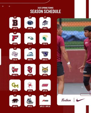 Image post by @fordhammenstennis on Instagram