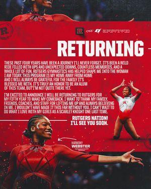 Image post by @rutgersgymnastics on Instagram