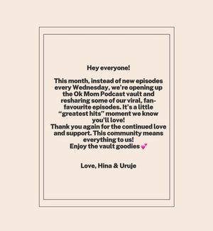 Image post by @okmompodcast on Instagram
