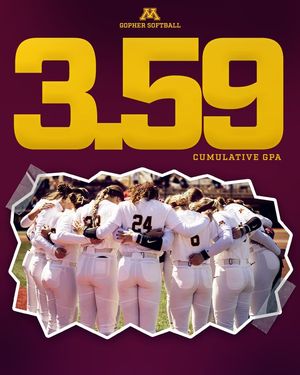 Image post by @GopherSoftball on Facebook