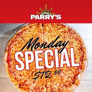Image post by @parryspizzalongmont on Facebook