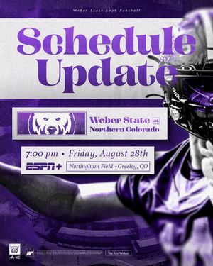 Image post by @weberstatefb on Instagram