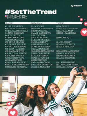 Image post by @msu_volleyball on Instagram