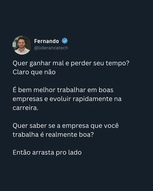 Image post by @fernando.techlead on Instagram