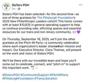 Image post by @sisterspgh412 on Instagram