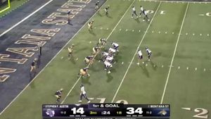 Video post by @SFAFootball on Facebook