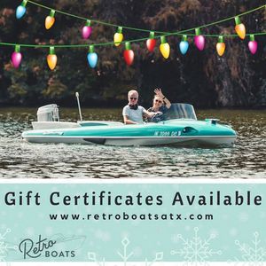 Image post by @retroboatrentalsatx on Facebook
