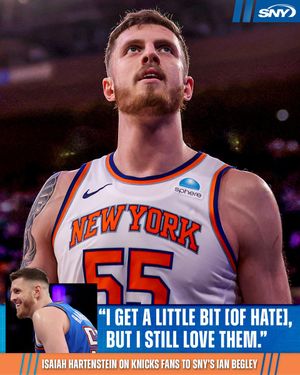 Image post by @sny_knicks on Twitter