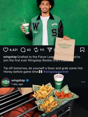 Image post by @wingstop on Instagram