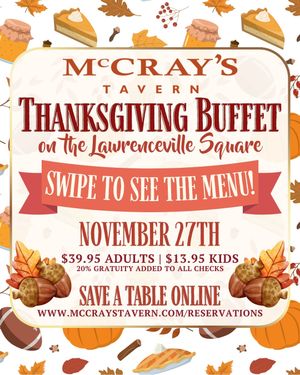 Image post by @mccraystavernlawrenceville on Instagram