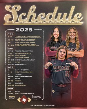 Image post by @TXStateSoftball on Twitter