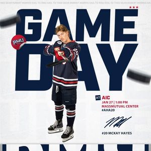 Image post by @RMUAthletics on Facebook