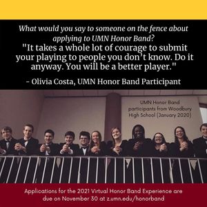 Image post by @umnbands on Instagram