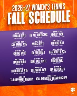 Image post by @clemsonwtennis on Instagram