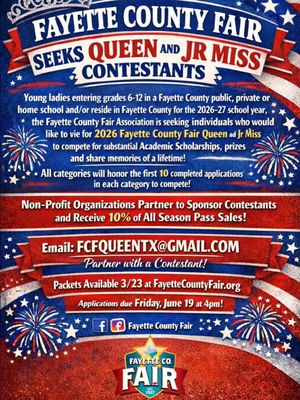 Image post by @fayettecofairtx on Instagram