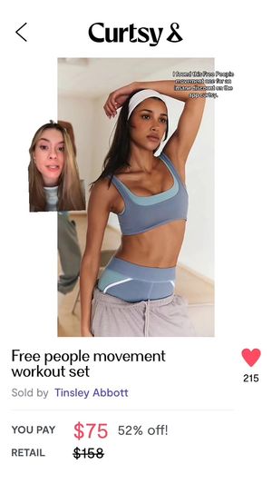 Image post by @curtsyapp on Facebook
