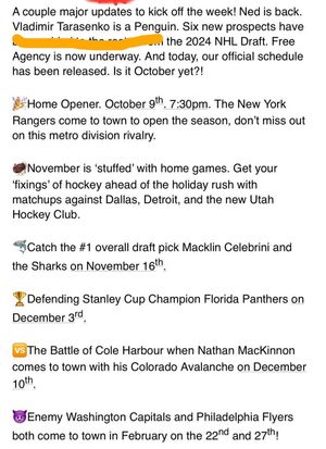 Image post by @pensreport on Twitter