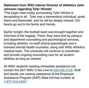 Image post by @WSUCougars on Twitter