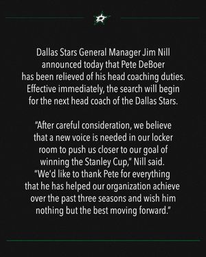 Image post by @DallasStars on Twitter/X