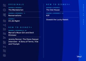 Image post by @DisneyPlus on Twitter