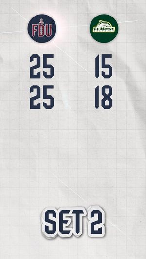 Image post by @FDUKnightsWVB on Twitter