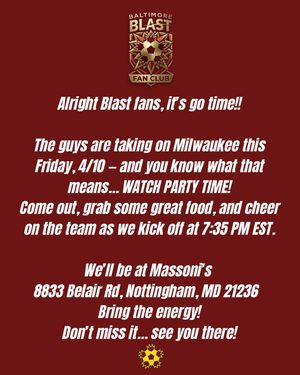 Image post by @baltimore_blast on Instagram