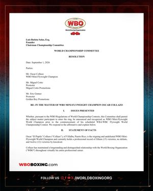 Image post by @worldboxingorg on Instagram