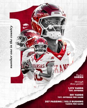 Image post by @RazorbackFB on Twitter