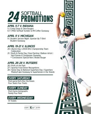 Image post by @msu_softball on Instagram