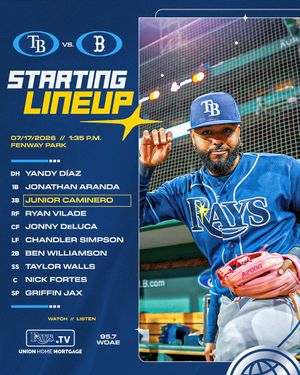 Image post by @RaysBaseball on Twitter