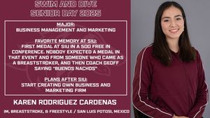 Image post by @SIUSwimDive on Facebook