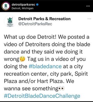 Image post by @DetroitParksRec on Facebook