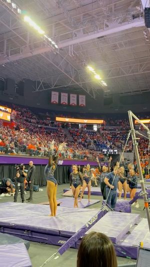 Video post by @byugymnastics on Facebook