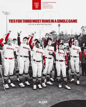 Image post by @ncstatesoftball on Facebook