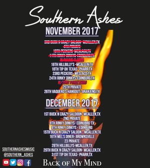 Image post by @SouthernAshesMusic on Facebook