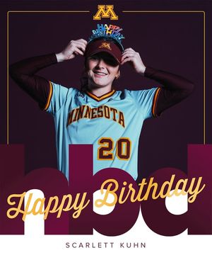 Image post by @GopherSoftball on Facebook