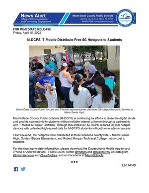 Image post by @miamischools on Facebook
